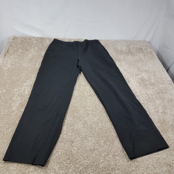 Banana Republic Dress Pants Black Career Office‎ Trouser 35x32 - Picture 1 of 7